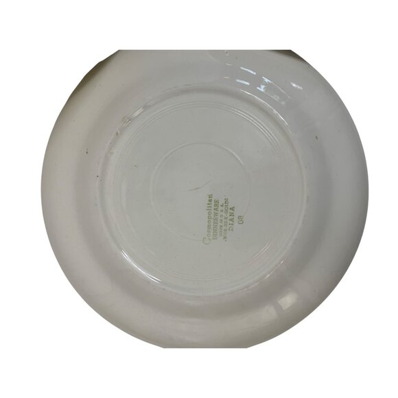 Vintage 50s Cosmopolitan Diana Gilded Dinnerware Plates Floral Design 8171 - Picture 3 of 10